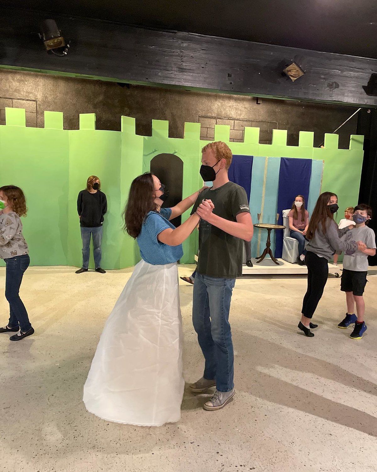 Actors rehearse “Cinderella” in this photograph provided by TOAD.